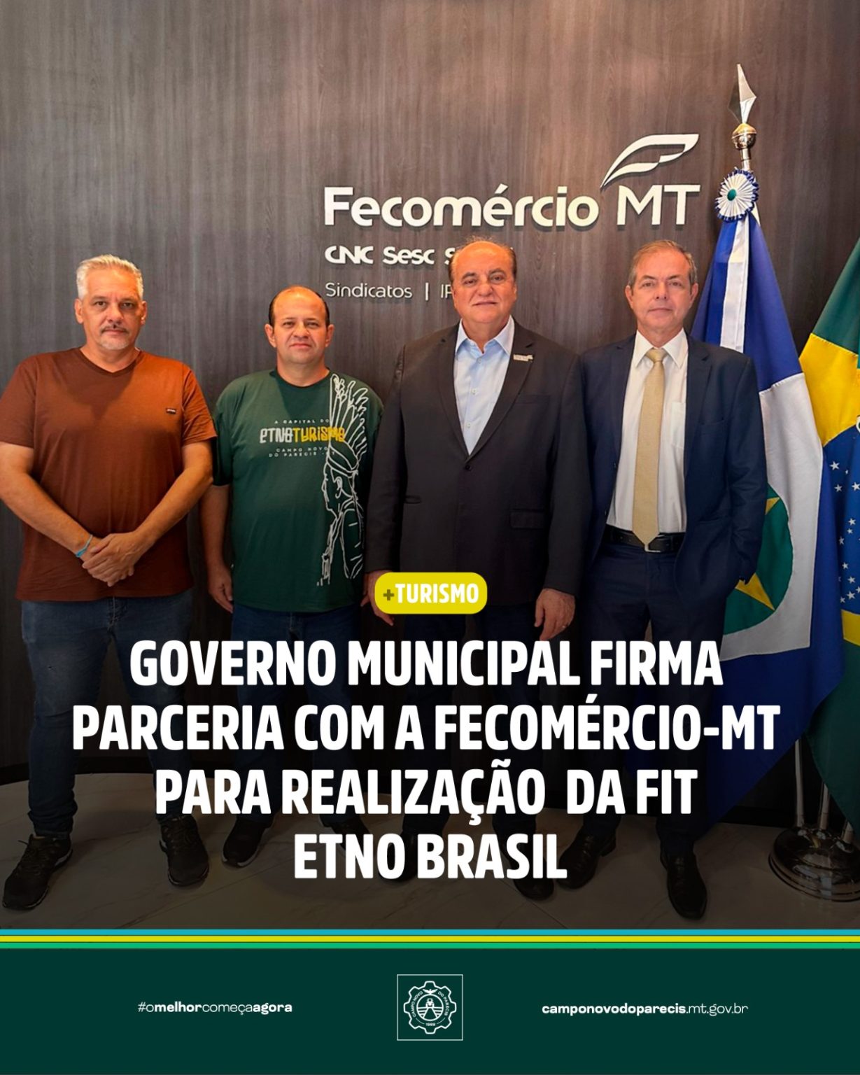 Governo Municipal firma parceria com a FECOMERCIO-MT para realização da FIT ETNO BRASIL